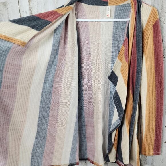P & Rose Striped Cardigan Sweater Multicolored Size Small - Picture 5 of 10